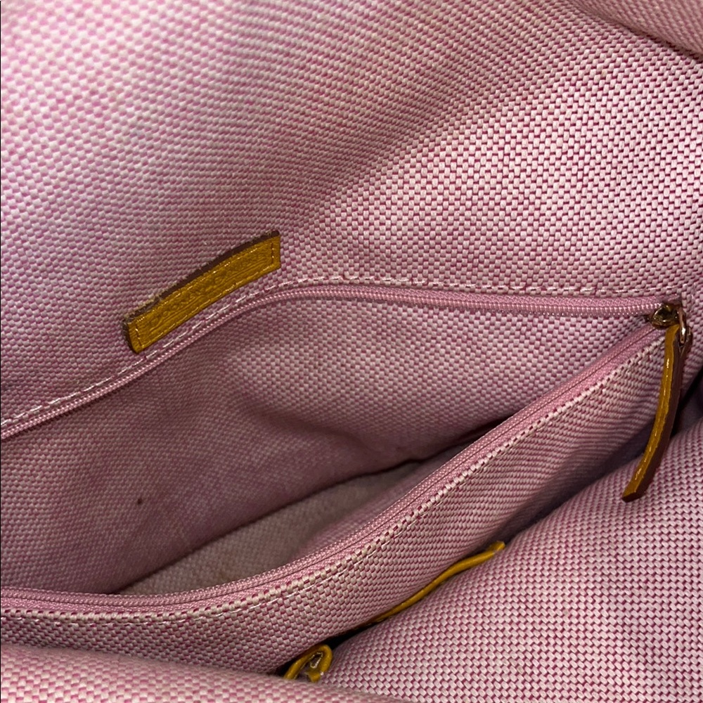Dooney & Bourke Yellow Leather Tote Bag - Picture 9 of 13